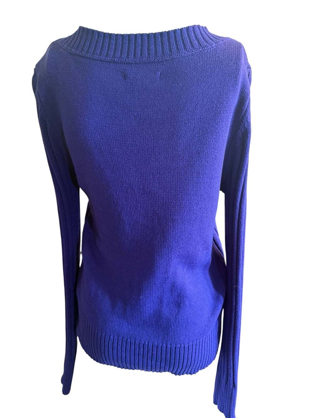 Aeropostale Purple V-Neck Cable Knit Sweater Size L - Picture 2 of 3